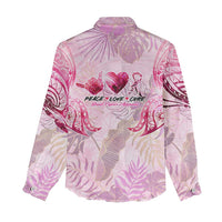 Breast Cancer Polynesian Women Casual Shirt I Can Do All Things Through Christ
