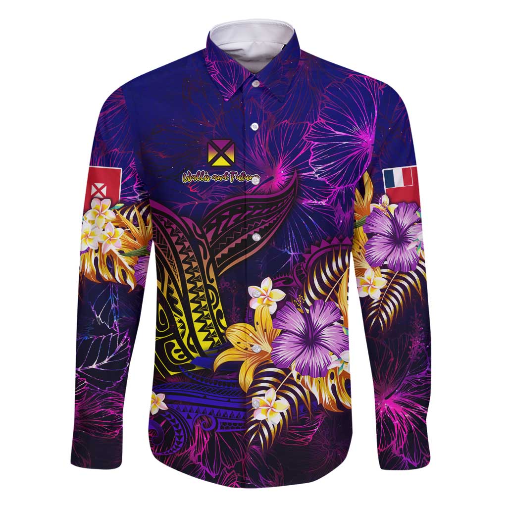 Wallis and Futuna Family Matching Mermaid Dress and Hawaiian Shirt Whale Hibiscus Polynesian