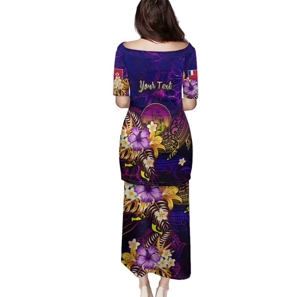 Wallis and Futuna Family Matching Puletasi and Hawaiian Shirt Whale Hibiscus Polynesian