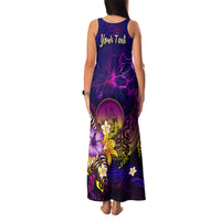 Wallis and Futuna Family Matching Tank Maxi Dress and Hawaiian Shirt Whale Hibiscus Polynesian