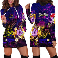 Wallis and Futuna Hoodie Dress Whale Hibiscus Polynesian