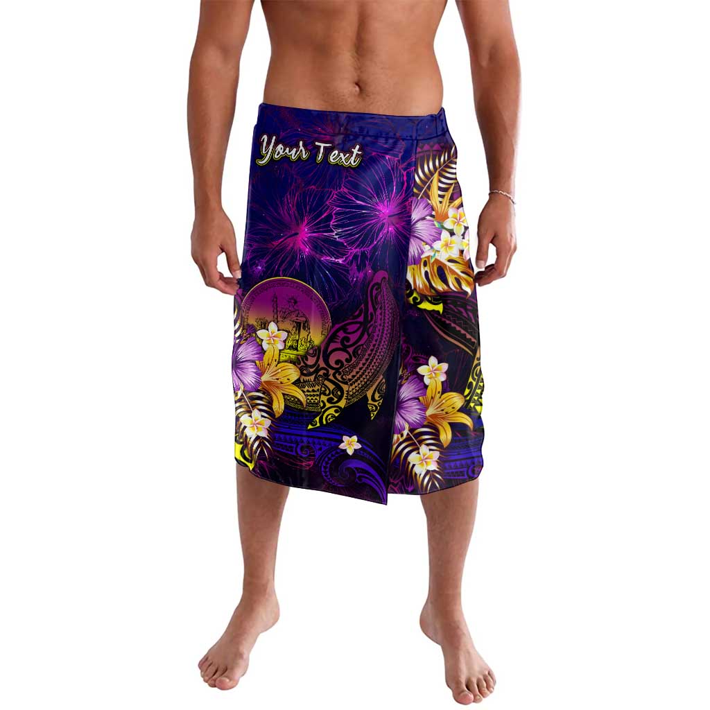 Wallis and Futuna Lavalava Whale Hibiscus Polynesian