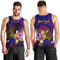 Wallis and Futuna Men Tank Top Whale Hibiscus Polynesian