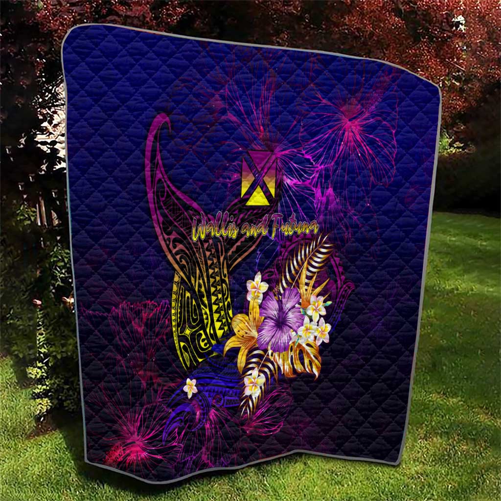 Wallis and Futuna Quilt Whale Hibiscus Polynesian