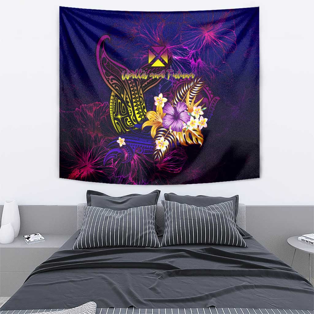 Wallis and Futuna Tapestry Whale Hibiscus Polynesian