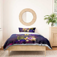 New Caledonia Bedding Set Whale Hibiscus Polynesian