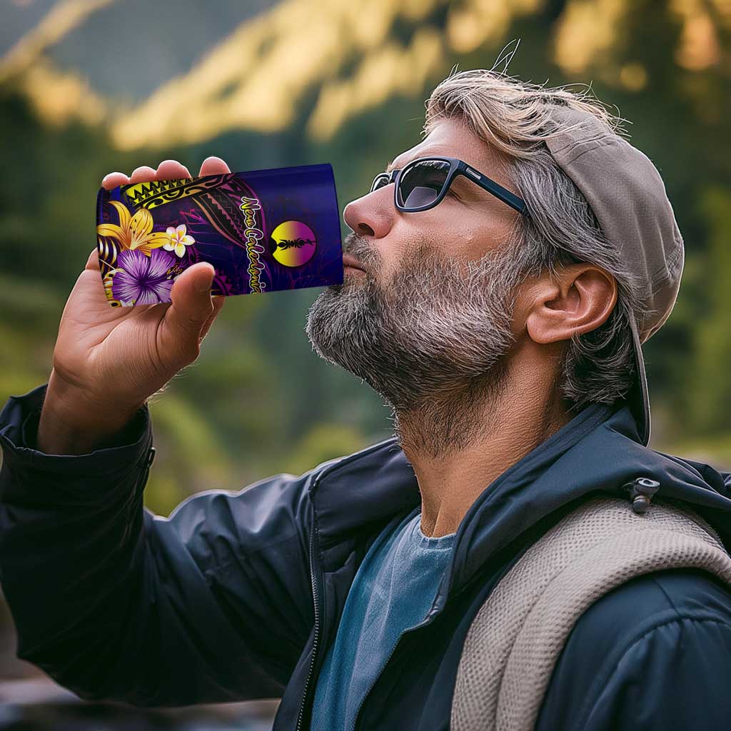 New Caledonia 4 in 1 Can Cooler Tumbler Whale Hibiscus Polynesian