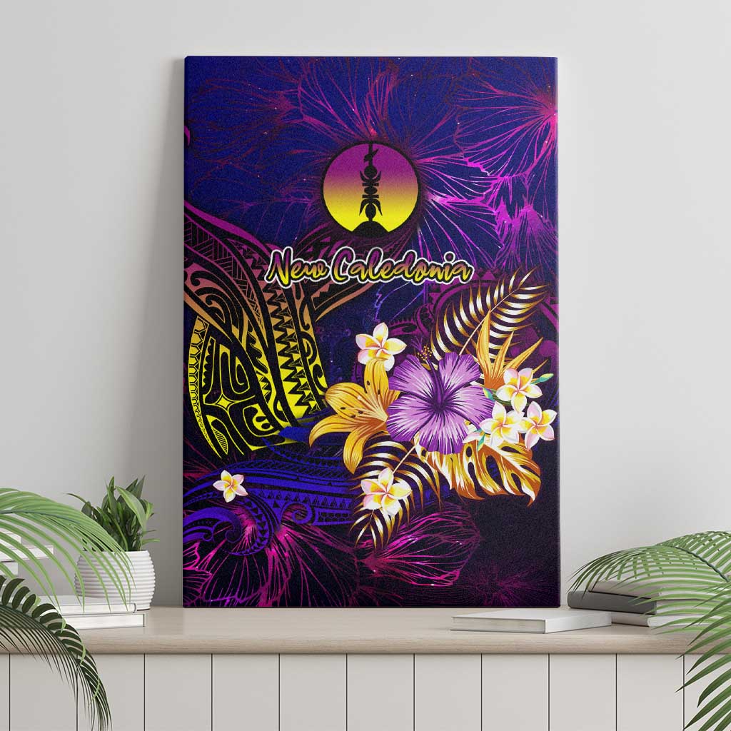New Caledonia Canvas Wall Art Whale Hibiscus Polynesian
