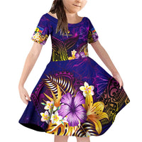 New Caledonia Family Matching Off Shoulder Short Dress and Hawaiian Shirt Whale Hibiscus Polynesian