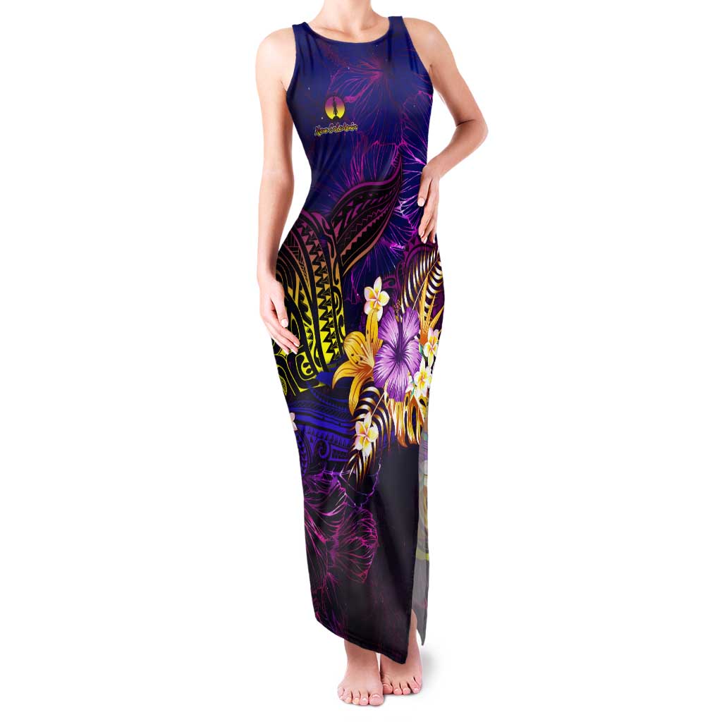 New Caledonia Family Matching Tank Maxi Dress and Hawaiian Shirt Whale Hibiscus Polynesian