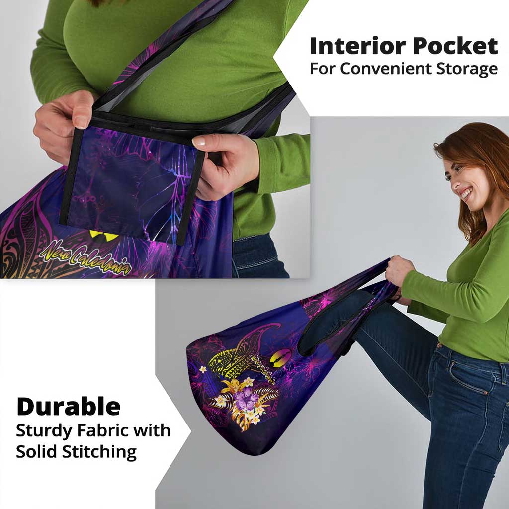 New Caledonia Grocery Bag Whale Hibiscus Polynesian