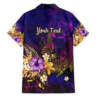 New Caledonia Hawaiian Shirt Whale Hibiscus Polynesian