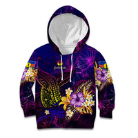 New Caledonia Kid Hoodie Whale Hibiscus Polynesian