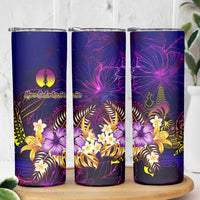 New Caledonia Skinny Tumbler Whale Hibiscus Polynesian