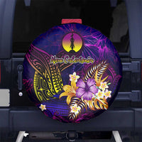 New Caledonia Spare Tire Cover Whale Hibiscus Polynesian