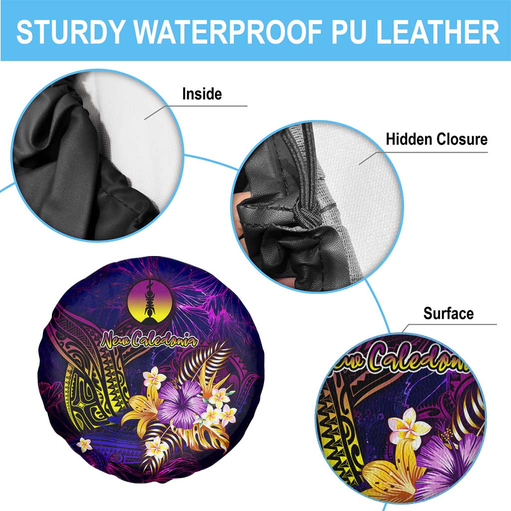 New Caledonia Spare Tire Cover Whale Hibiscus Polynesian