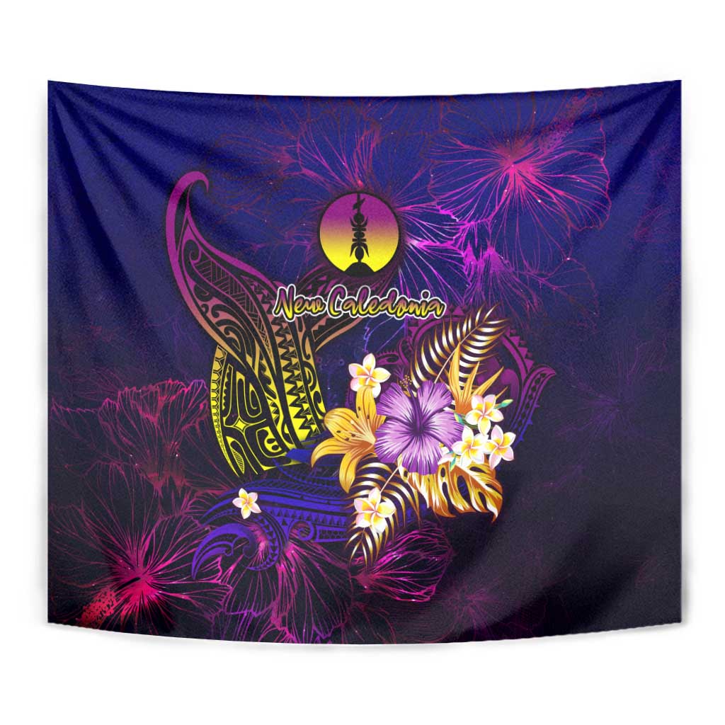 New Caledonia Tapestry Whale Hibiscus Polynesian