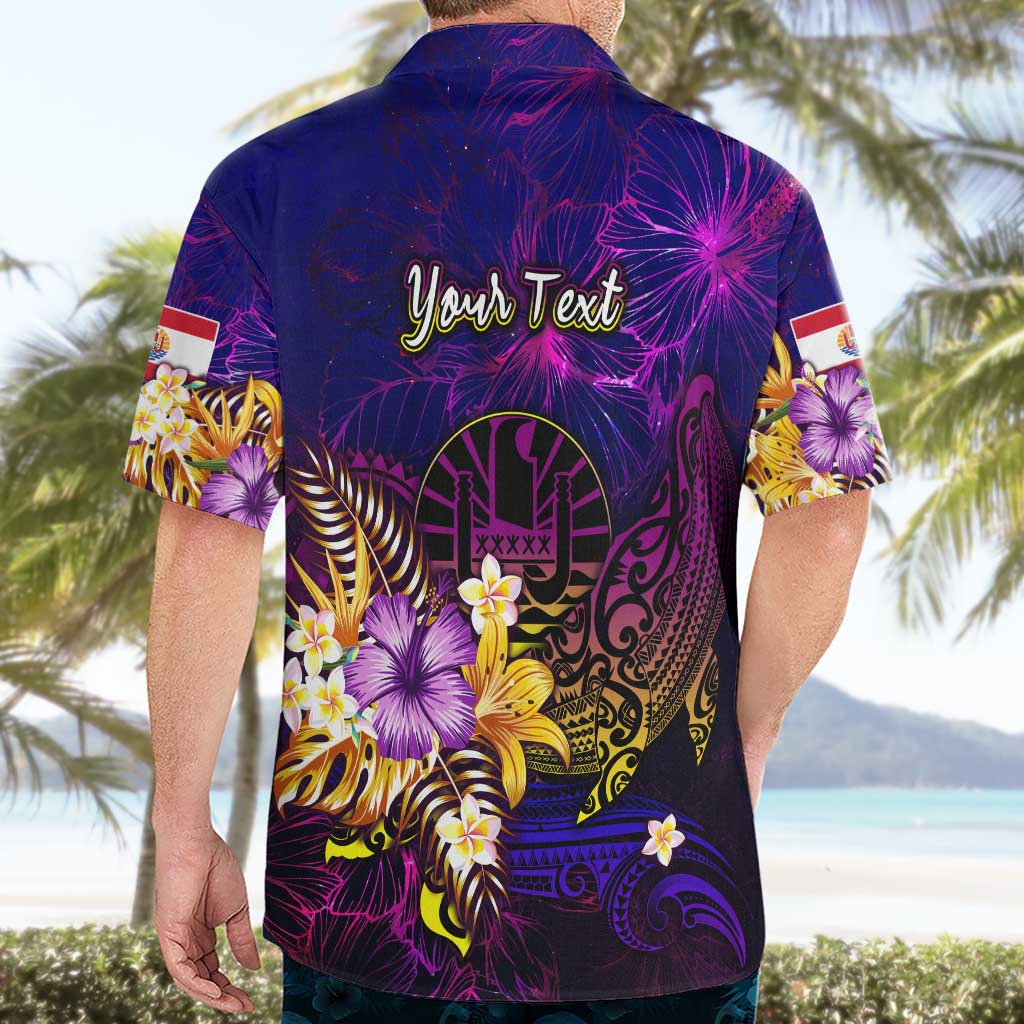 Tahiti French Polynesia Hawaiian Shirt Whale Hibiscus Polynesian