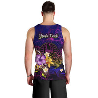 Tahiti French Polynesia Men Tank Top Whale Hibiscus Polynesian