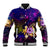 Cook Islands Baseball Jacket Whale Hibiscus Polynesian