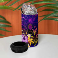 Cook Islands 4 in 1 Can Cooler Tumbler Whale Hibiscus Polynesian DT02 - Polynesian Pride