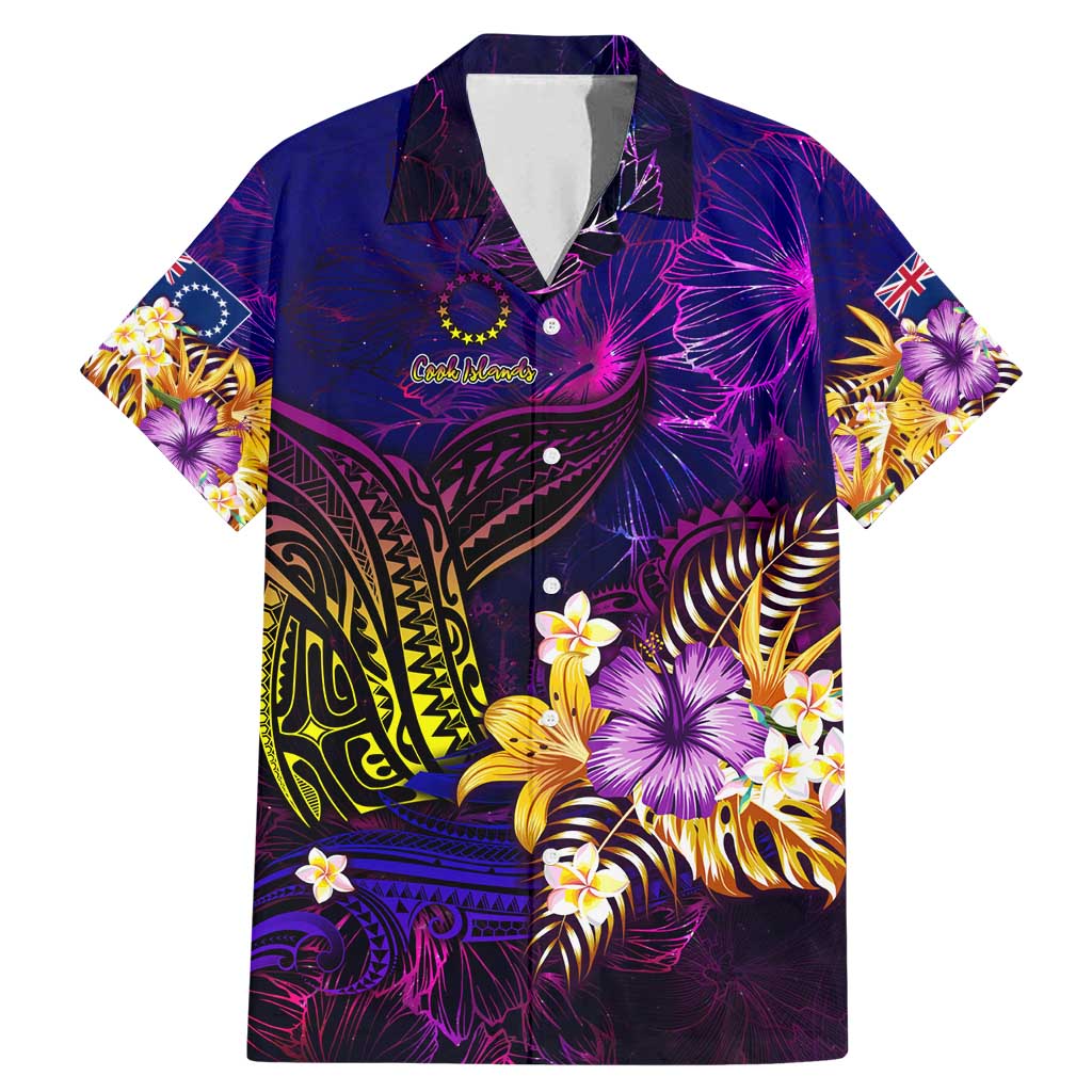 Cook Islands Family Matching Mermaid Dress and Hawaiian Shirt Whale Hibiscus Polynesian