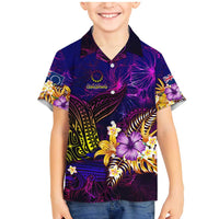 Cook Islands Family Matching Mermaid Dress and Hawaiian Shirt Whale Hibiscus Polynesian