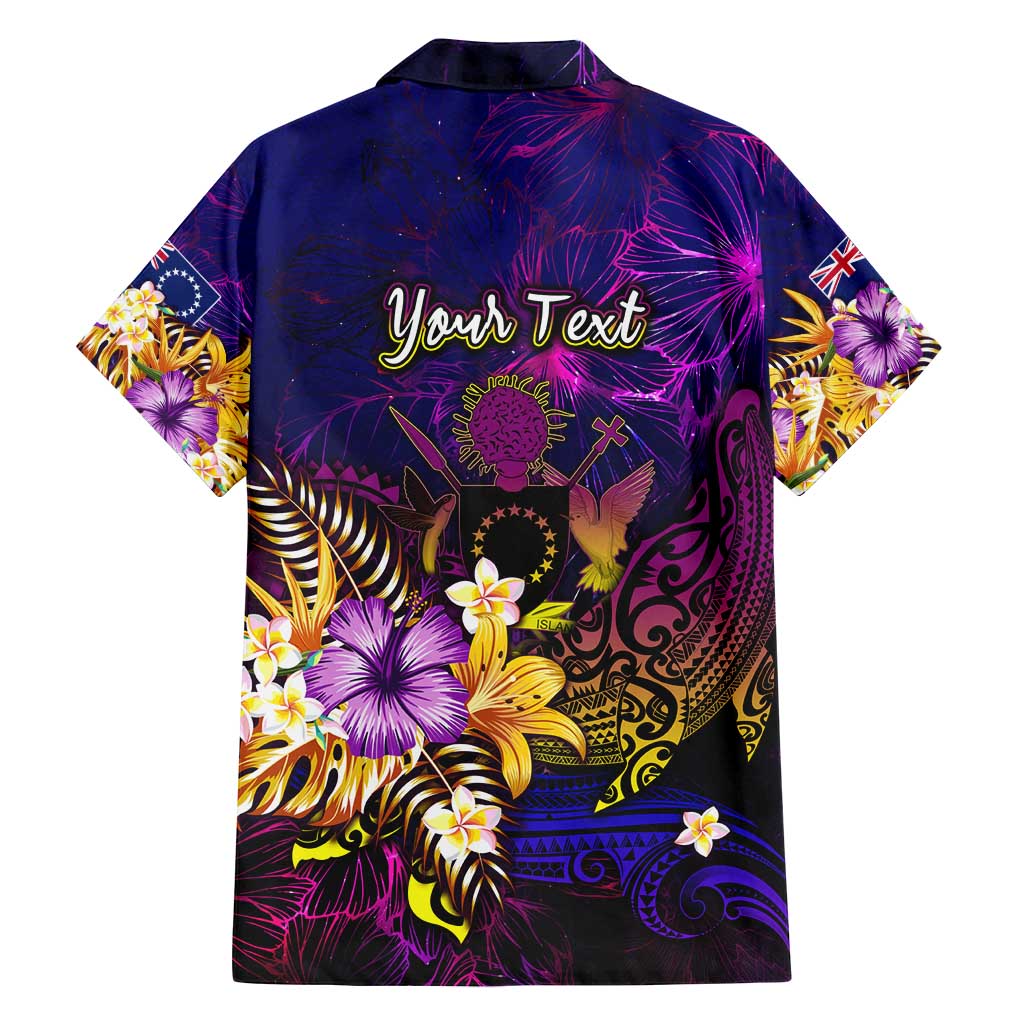 Cook Islands Family Matching Off Shoulder Short Dress and Hawaiian Shirt Whale Hibiscus Polynesian
