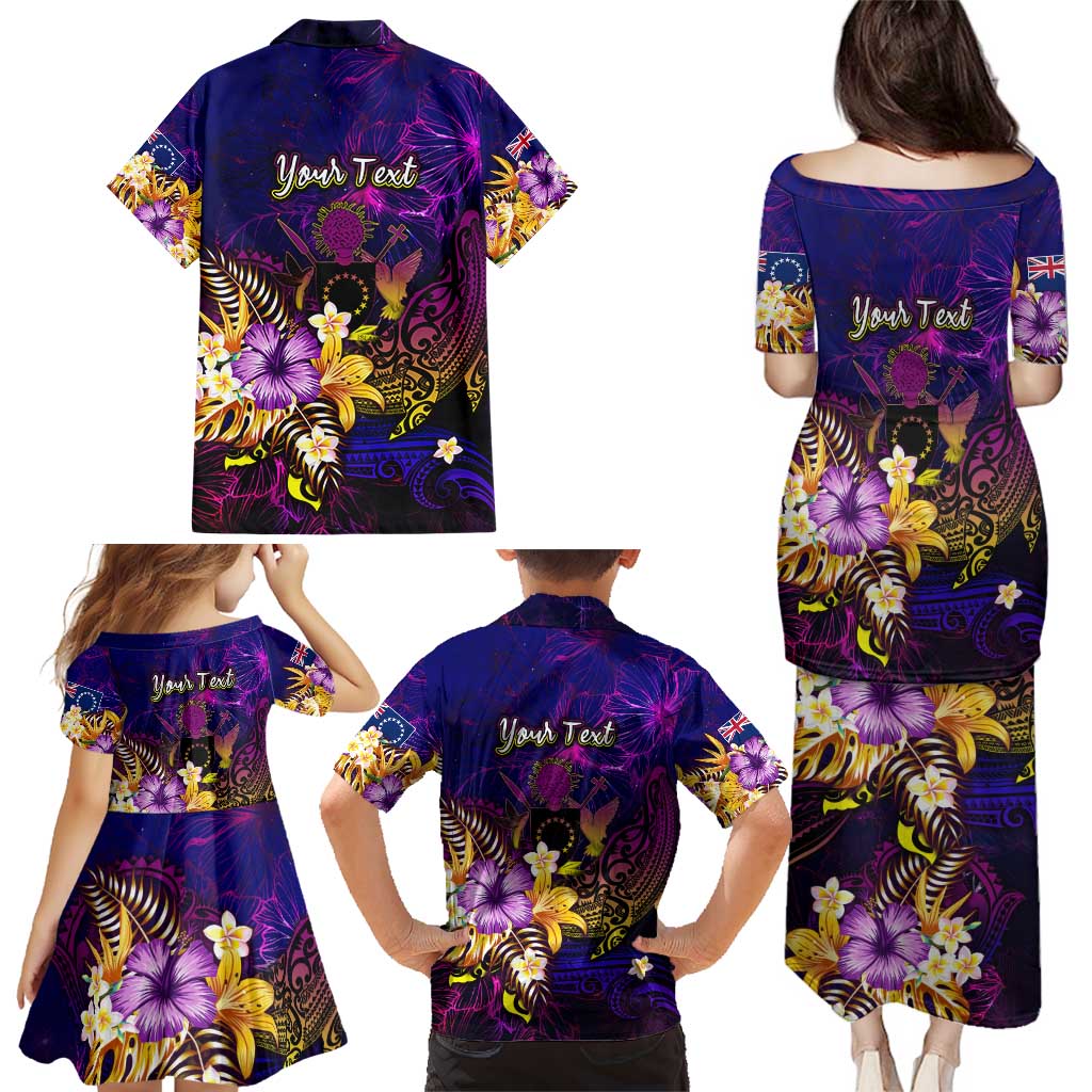 Cook Islands Family Matching Puletasi and Hawaiian Shirt Whale Hibiscus Polynesian DT02 - Polynesian Pride