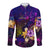 Cook Islands Long Sleeve Button Shirt Whale Hibiscus Polynesian