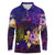 Cook Islands Long Sleeve Polo Shirt Whale Hibiscus Polynesian