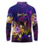 Cook Islands Long Sleeve Polo Shirt Whale Hibiscus Polynesian