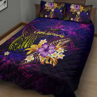 Cook Islands Quilt Bed Set Whale Hibiscus Polynesian DT02 - Polynesian Pride