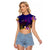 Cook Islands Raglan Cropped T Shirt Whale Hibiscus Polynesian