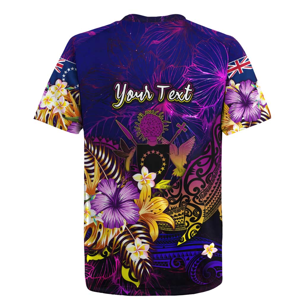 Cook Islands Rugby Jersey Whale Hibiscus Polynesian DT02 - Polynesian Pride
