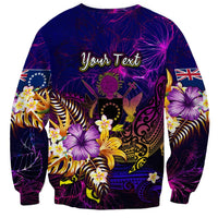 Cook Islands Sweatshirt Whale Hibiscus Polynesian DT02 - Polynesian Pride