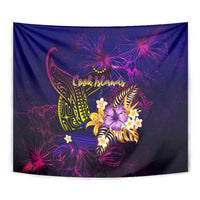 Cook Islands Tapestry Whale Hibiscus Polynesian