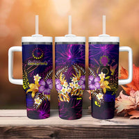 Cook Islands Tumbler With Handle Whale Hibiscus Polynesian