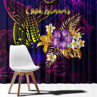 Cook Islands Window Curtain Whale Hibiscus Polynesian DT02 - Polynesian Pride