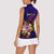 Cook Islands Women Sleeveless Polo Shirt Whale Hibiscus Polynesian