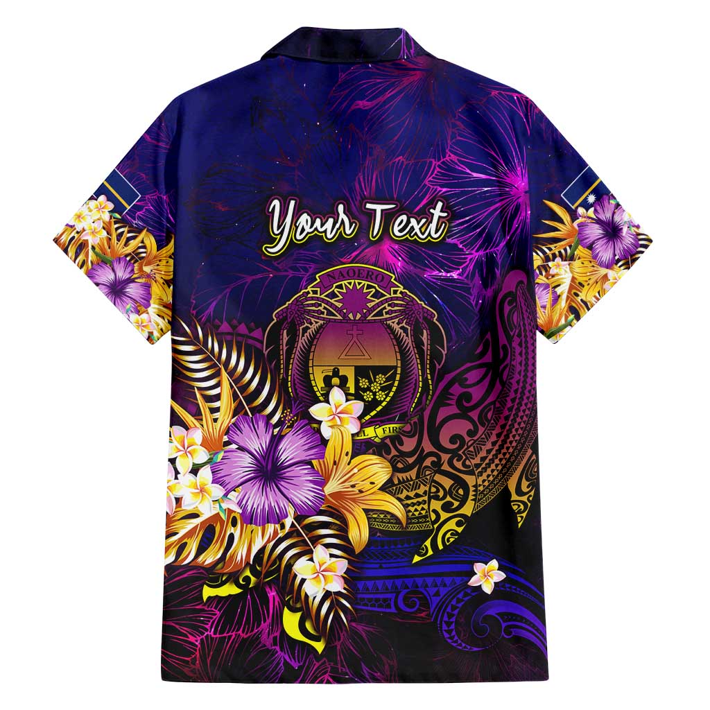 Nauru Family Matching Puletasi and Hawaiian Shirt Whale Hibiscus Polynesian