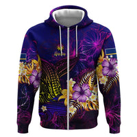Nauru Hoodie Whale Hibiscus Polynesian