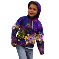 Nauru Kid Hoodie Whale Hibiscus Polynesian