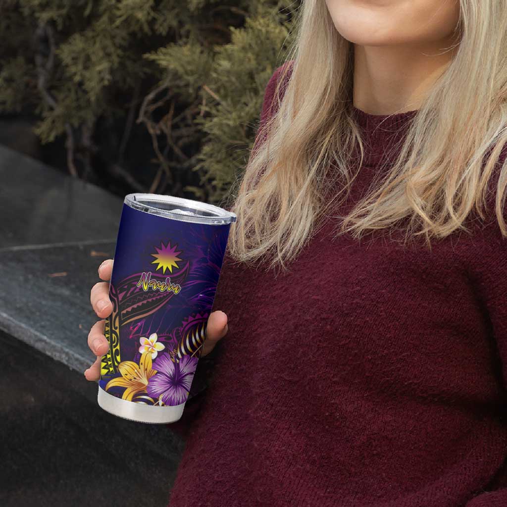 Nauru Tumbler Cup Whale Hibiscus Polynesian