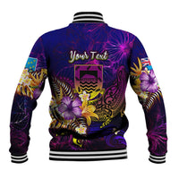 Tuvalu Baseball Jacket Whale Hibiscus Polynesian DT02 - Polynesian Pride