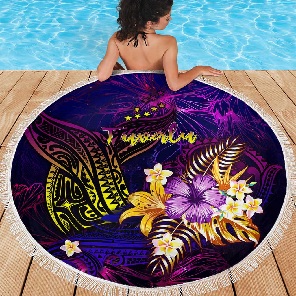Tuvalu Beach Blanket Whale Hibiscus Polynesian DT02 - Polynesian Pride