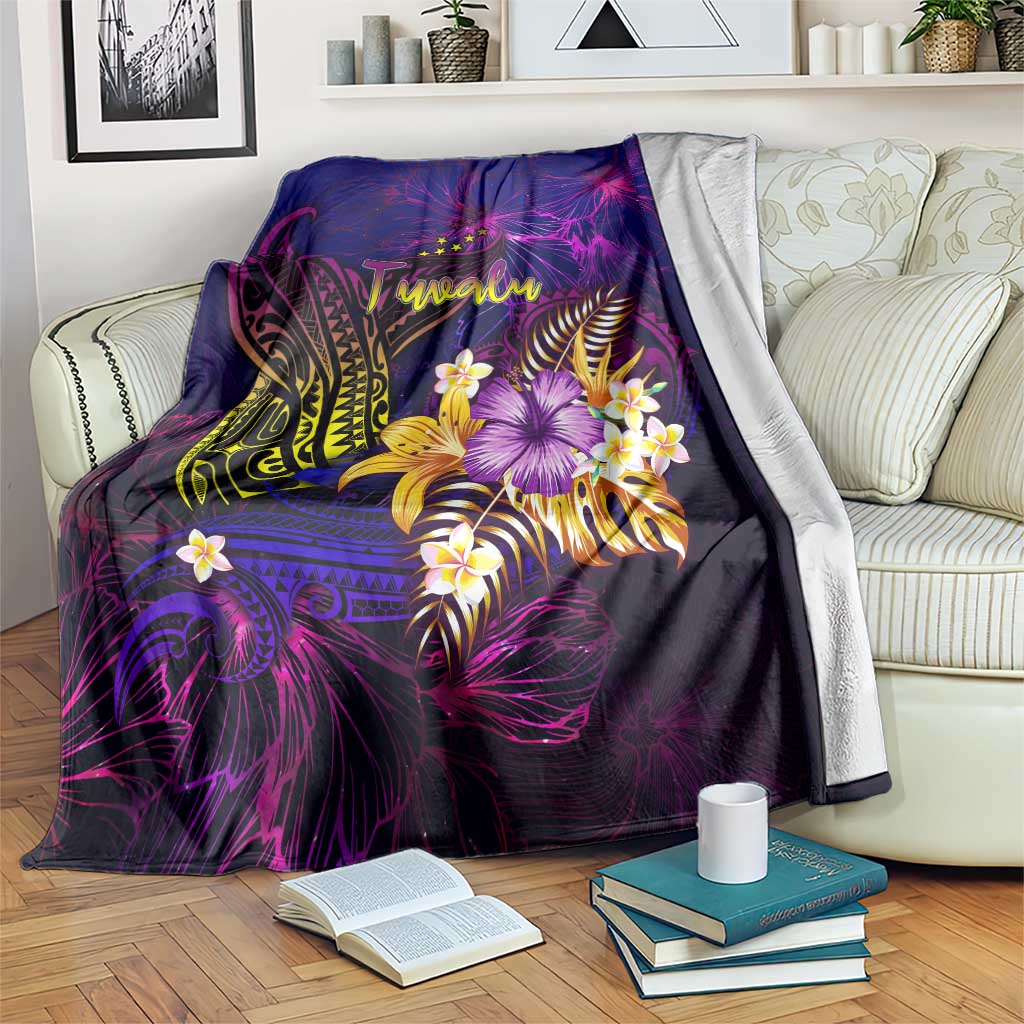 Tuvalu Blanket Whale Hibiscus Polynesian DT02 Purple - Polynesian Pride