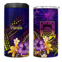Tuvalu 4 in 1 Can Cooler Tumbler Whale Hibiscus Polynesian DT02 One Size: 16 oz Purple - Polynesian Pride
