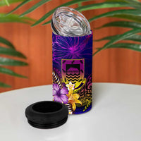 Tuvalu 4 in 1 Can Cooler Tumbler Whale Hibiscus Polynesian DT02 - Polynesian Pride