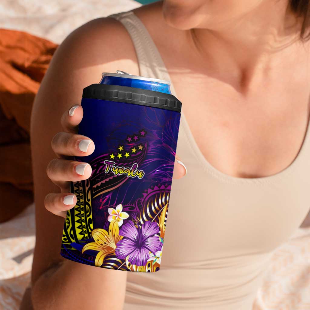 Tuvalu 4 in 1 Can Cooler Tumbler Whale Hibiscus Polynesian DT02 - Polynesian Pride